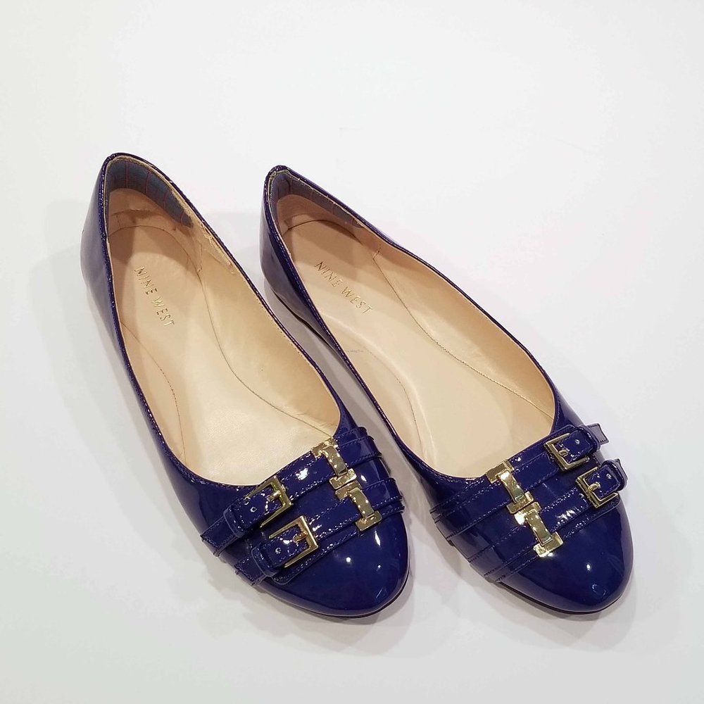 Nine West - Blue Patent Flat - Size 8.5